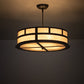 Meyda Lighting Smythe 22" 4-Light Timeless Bronze Pendant Light With Beige Sahara Taupe Idalight Shade