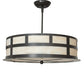 Meyda Lighting Smythe 22" 4-Light Timeless Bronze Pendant Light With Beige Sahara Taupe Idalight Shade