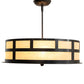 Meyda Lighting Smythe 22" 4-Light Timeless Bronze Pendant Light With Beige Sahara Taupe Idalight Shade