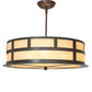 Meyda Lighting Smythe 22" 4-Light Timeless Bronze Pendant Light With Beige Sahara Taupe Idalight Shade