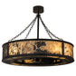 Meyda Lighting Smythe 44" 8-Light Wrought Iron Chandelier With Quarrystone Optyka-Lite Shade and Fan