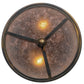 Meyda Lighting Smythe Craftsman 12" 2-Light Dark Burnished Antique Copper Flush Mount Light With Silver Mica Shade Glass
