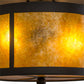 Meyda Lighting Smythe Craftsman 12" 2-Light Oil Rubbed Bronze Flush Mount Light With Amber Mica Shade Glass