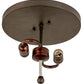 Meyda Lighting Smythe Craftsman 12" 2-Light Oil Rubbed Bronze Flush Mount Light With Amber Mica Shade Glass