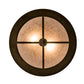 Meyda Lighting Smythe Craftsman 16" 2-Light Antique Copper Flush Mount Light With Silver Mica Shade Glass