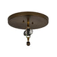 Meyda Lighting Smythe Craftsman 16" 2-Light Antique Copper Flush Mount Light With Silver Mica Shade Glass