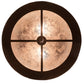 Meyda Lighting Smythe Craftsman 16" 2-Light Mahogany Bronze Flush Mount Light With Silver Mica Shade Glass