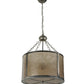 Meyda Lighting Smythe Craftsman 20" 4-Light Steel Inverted Pendant Light With Silver Mica Shade Glass