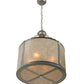Meyda Lighting Smythe Craftsman 20" 4-Light Steel Inverted Pendant Light With Silver Mica Shade Glass