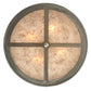 Meyda Lighting Smythe Craftsman 20" 4-Light Steel Inverted Pendant Light With Silver Mica Shade Glass
