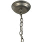 Meyda Lighting Smythe Craftsman 20" 4-Light Steel Inverted Pendant Light With Silver Mica Shade Glass