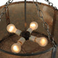 Meyda Lighting Smythe Craftsman 20" 4-Light Steel Inverted Pendant Light With Silver Mica Shade Glass