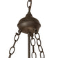 Meyda Lighting Smythe Craftsman 22" 4-Light Oil Rubbed Bronze Inverted Pendant Light With Amber Mica Shade Glass