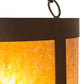 Meyda Lighting Smythe Craftsman 22" 4-Light Oil Rubbed Bronze Inverted Pendant Light With Amber Mica Shade Glass