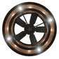 Meyda Lighting Smythe Craftsman 260368 45" 16-Light Mahogany Bronze Chandelier With Silver Mica Shade Glass and Fan