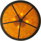 Meyda Lighting Smythe Craftsman 28" 4-Light Oil Rubbed Bronze Flush Mount Light With Amber Mica Shade Glass