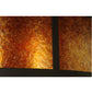 Meyda Lighting Smythe Craftsman 28" 4-Light Oil Rubbed Bronze Flush Mount Light With Amber Mica Shade Glass
