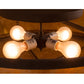 Meyda Lighting Smythe Craftsman 28" 4-Light Oil Rubbed Bronze Flush Mount Light With Amber Mica Shade Glass