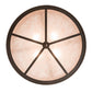 Meyda Lighting Smythe Craftsman 28" 4-Light Oil Rubbed Bronze Semi-flush Mount Ceiling Light With Silver Mica Shade Glass