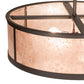 Meyda Lighting Smythe Craftsman 28" 4-Light Oil Rubbed Bronze Semi-flush Mount Ceiling Light With Silver Mica Shade Glass