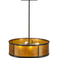 Meyda Lighting Smythe Craftsman 28" 4-Light Timeless Bronze Pendant Light With Amber Mica Shade Glass