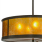 Meyda Lighting Smythe Craftsman 28" 4-Light Timeless Bronze Pendant Light With Amber Mica Shade Glass