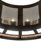 Meyda Lighting Smythe Craftsman 30" 16-Light Oil Rubbed Bronze Semi-flush Mount Light With Clear Seeded Glass, Silver Mica And Statuario Idalight Shade