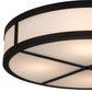Meyda Lighting Smythe Craftsman 30" 4-Light Solar Black Semi-flush Mount Light With White Statuario Idalight Shade Glass