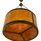 Meyda Lighting Smythe Craftsman 32" 4-Light Antique Copper Inverted Pendant Light With Amber Mica Shade Glass