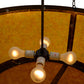 Meyda Lighting Smythe Craftsman 32" 4-Light Antique Copper Inverted Pendant Light With Amber Mica Shade Glass