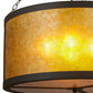 Meyda Lighting Smythe Craftsman 32" 4-Light Oil Rubbed Bronze Pendant Light With Amber Mica Shade Glass