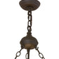 Meyda Lighting Smythe Craftsman 32" 4-Light Oil Rubbed Bronze Pendant Light With Amber Mica Shade Glass