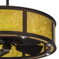 Meyda Lighting Smythe Craftsman 37" 16-Light Mahogany Bronze Chandelier With Amber Mica Shade Glass and Fan