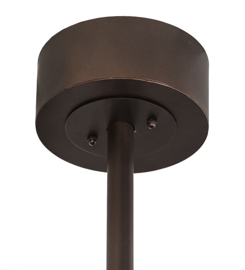 Meyda Lighting Smythe Craftsman 37" 16-Light Mahogany Bronze Chandelier With Amber Mica Shade Glass and Fan