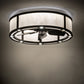 Meyda Lighting Smythe Craftsman 37" 8-Light Bronze Chandelier With Whitestone Idalight Shade and Fan