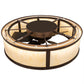 Meyda Lighting Smythe Craftsman 37" 8-Light Mahogany Bronze Chandelier With Beige Sahara Taupe Idalight Shade and Fan