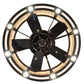 Meyda Lighting Smythe Craftsman 37" 8-Light Mahogany Bronze Chandelier With Beige Sahara Taupe Idalight Shade and Fan