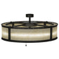 Meyda Lighting Smythe Craftsman 37" LED Oil Rubbed Bronze Chandelier With White Statuario Idalight Shade and Fan