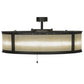 Meyda Lighting Smythe Craftsman 37" LED Oil Rubbed Bronze Chandelier With White Statuario Idalight Shade and Fan