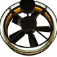 Meyda Lighting Smythe Craftsman 37" LED Strip Oil Rubbed Bronze Chandelier With Amber Mica Shade Glass and Black Fan