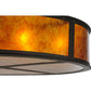 Meyda Lighting Smythe Craftsman 44" 8-Light Oil Rubbed Bronze Semi-flush Mount Ceiling Light With Amber Mica Shade Glass