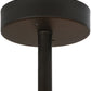 Meyda Lighting Smythe Craftsman 44" 8-Light Oil Rubbed Bronze Semi-flush Mount Ceiling Light With Amber Mica Shade Glass