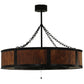 Meyda Lighting Smythe Craftsman 44" 8-Light Timeless Bronze Chandelier With Ambra Siena Idalight Shade Glass and Fan
