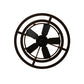 Meyda Lighting Smythe Craftsman 45" 12-Light Mahogany Bronze Chandelier With Beige Textrene Shade and Fan