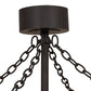 Meyda Lighting Smythe Craftsman 45" 16-Light Dark Roast Chandelier With Amber Mica Shade Glass and Fan