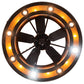 Meyda Lighting Smythe Craftsman 45" 16-Light Dark Roast Chandelier With Amber Mica Shade Glass and Fan
