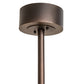 Meyda Lighting Smythe Craftsman 45" 16-Light Mahogany Bronze Chandelier With Silver Mica Shade Glass and Fan