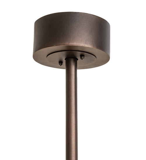 Meyda Lighting Smythe Craftsman 45" 16-Light Mahogany Bronze Chandelier With Silver Mica Shade Glass and Fan