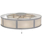 Meyda Lighting Smythe Craftsman 45" 16-Light Nickel Chandelier With Eggshell Textrene & Statuario Idalight Shade and Fan