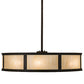 Meyda Lighting Smythe Craftsman 45" 16-Light Oil Rubbed Bronze Chandelier With Carmel Onyx Idalight Shade and Fan